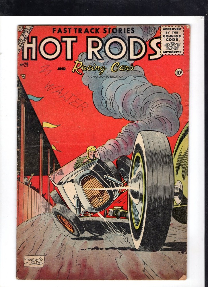 Hot Rods and Racing Cars #28 Charlton 1956 GD+ 2.5 Dick Giordano cover art B-365