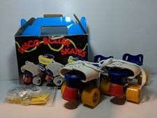 Disco Rider S Blue White Vintage Roller Skates With Box