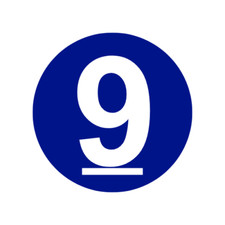 Inventory Control Number 9 Stickers  2" Round  Self Adhesive  500 Labels