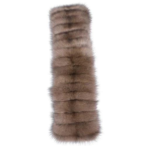 Unisex Genuine Sable/Chinchilla Fur Collar Neck Warmer Scarf Wraps Winter Warm - Picture 8 of 17