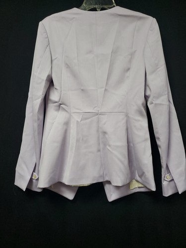 Nells Nelson Collarless Jacket Blazer Purple Lavender Wool/ Silk Size 40/ 4 NWT - Picture 2 of 10