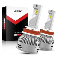 LASFIT H11 H8 H9 LED Headlight Low Beam Fog Light Bulbs Kit Super White 6000K