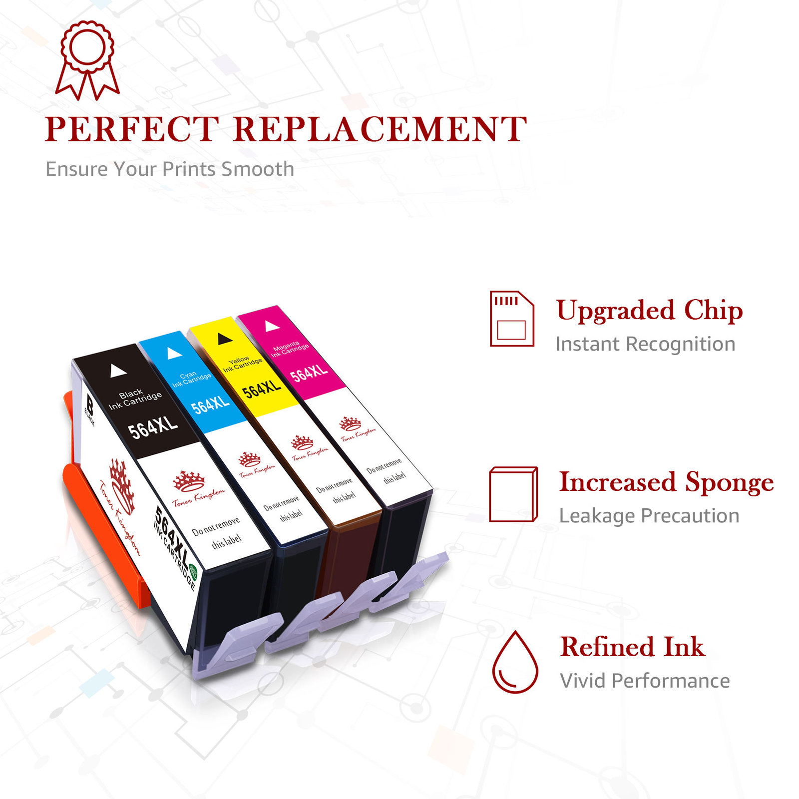 4PK 564XL Ink Cartridges for HP Photosmart 5510 5520 6510 6520 7510 7520 D5400 eBay