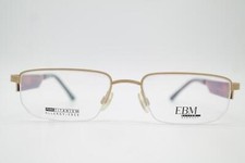 Vintage Glasses EBM 3343 Titanium Gold Brown Half-Frame Eyeglass Frame