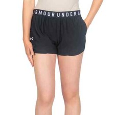 Women's Under Armour Play Up 3.0 Black White Shorts XLarge