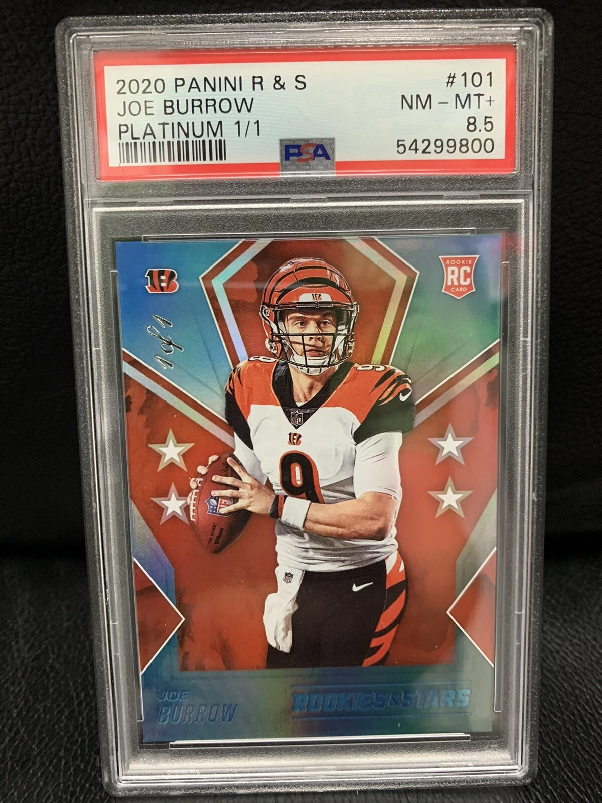 Joe Burrow Panini Rookies & Stars #101 Platinum 1/1