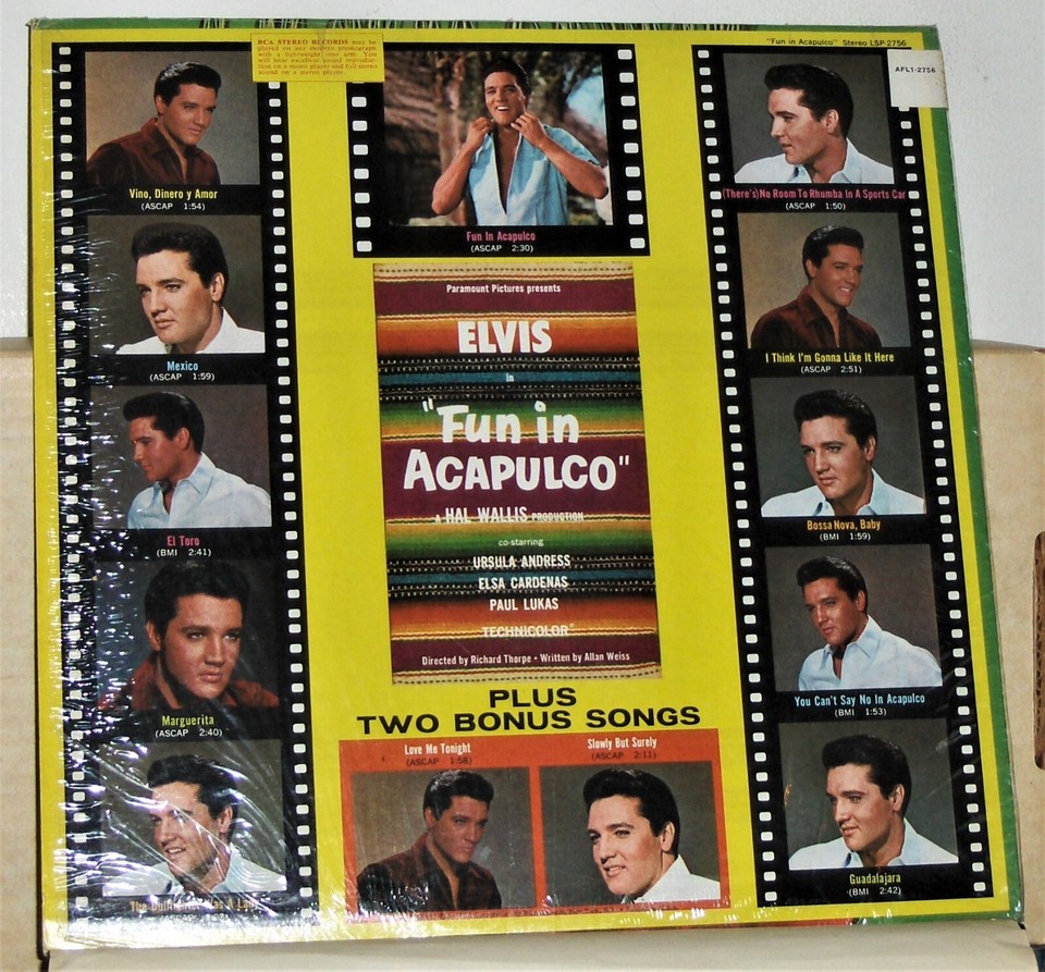 Elvis Presley Fun In Acapulco Vinyl LP Record Album Rare Error Wrong Label eBay