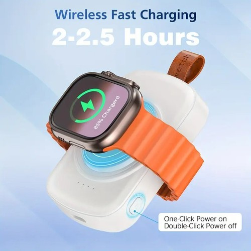 Chargeur Sans Fil Portable pour Apple Watch 1800mAh Power Bank Smart Keychain Cadeau - Photo 9 sur 12