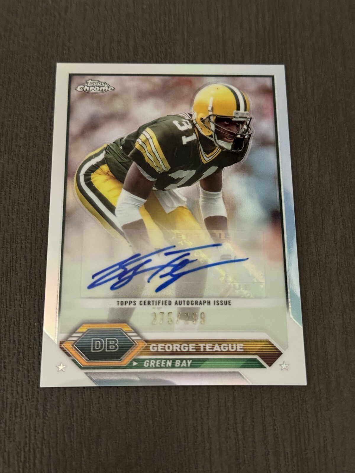 2023 Topps Chrome Composite Refractor Auto /299 #TCA-GT GEORGE TEAGUE Signed