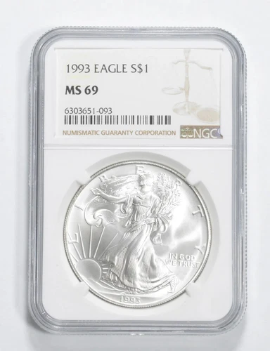 1993 $1 Silver Eagle NGC MS69