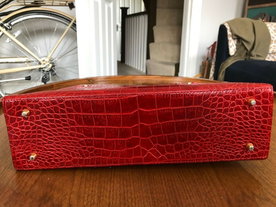 Francesco Rogani luxury italian red bag - leather | eBay