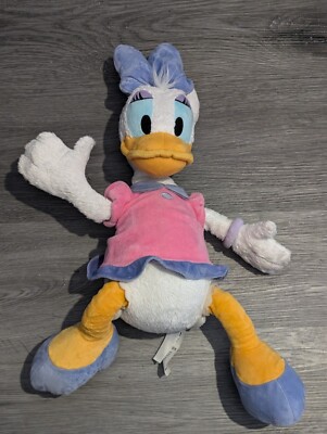 Disney Store Daisy Duck Pink Purple Dress Plush Large Soft Toy