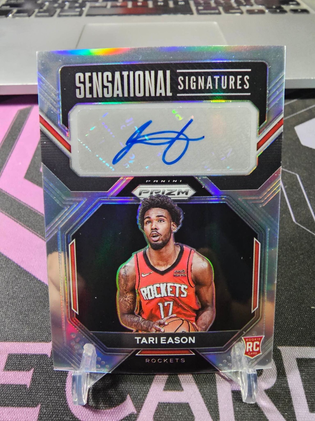 2022-23 Panini Prizm Tari Eason Sensational Signatures SS-TN Silver RC Auto