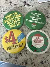 80?s Vintage Pizza Hut Buttons