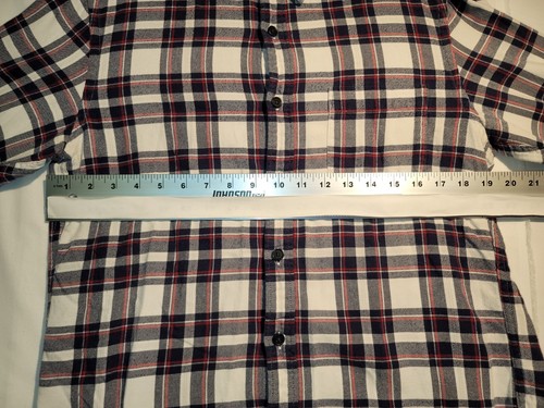 Camicia uomo Uniqlo media a quadri in flanella manica lunga con bottoni cotone - Foto 8 di 10