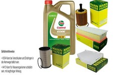 INSPEKTIONSKIT FILTER CASTROL 5L ÖL 5W30 für VW Passat Variant 3C5 2.0 TDI 16V