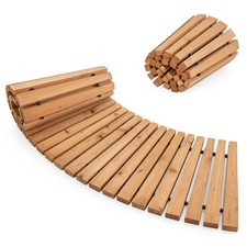COSTWAY Roll-Out Garden Pathway 216 cm Wooden Garden Pathway Decking Boards