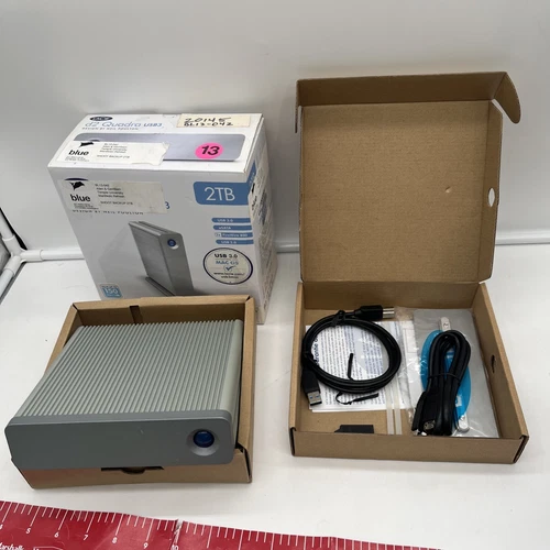 Lacie D2 Quadra V3 2TB External HDD USB 3.0 FireWire 800 7200 RPM W/ Power Cord