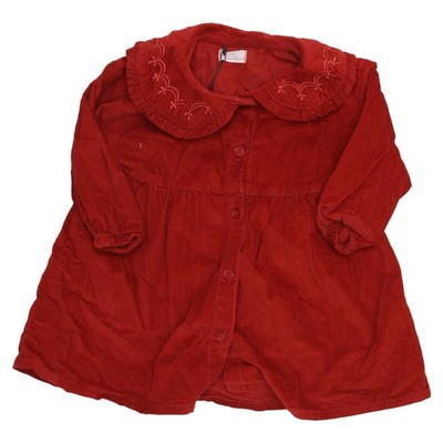 Zeeman, Kleid, Größe: 74, Rot, Baumwolle, Einfarbig, Cord, Mädchen #fnf