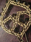 Vintage SAJEN 925 Sterling Silver Gold Vermeil Chandelier Earrings Black Spinel — photo 8