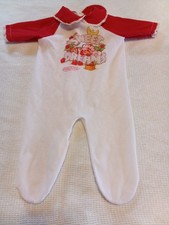 Vintage 1980 Strawberry Shortcake Baby Sleeper Pajamas Footie Sz Small 0-13 Lbs