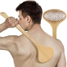Bamboo Oversize Curved Back Scratcher - Large 104 Wooden Points Provide...