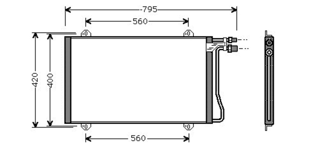 CONDENSATORE per MERCEDES-BENZ