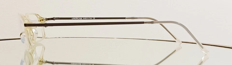 LUXOTTICA 1801 L1005 Anteojos TRANSPARENTES Nuevo Plástico Titinio 49-14-135 Foto 3 de 4