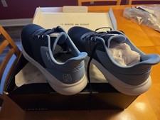 FootJoy FJ Flex 56299 Navy Blue White Men's Spikeless Golf Shoes Medium SZ 10.5