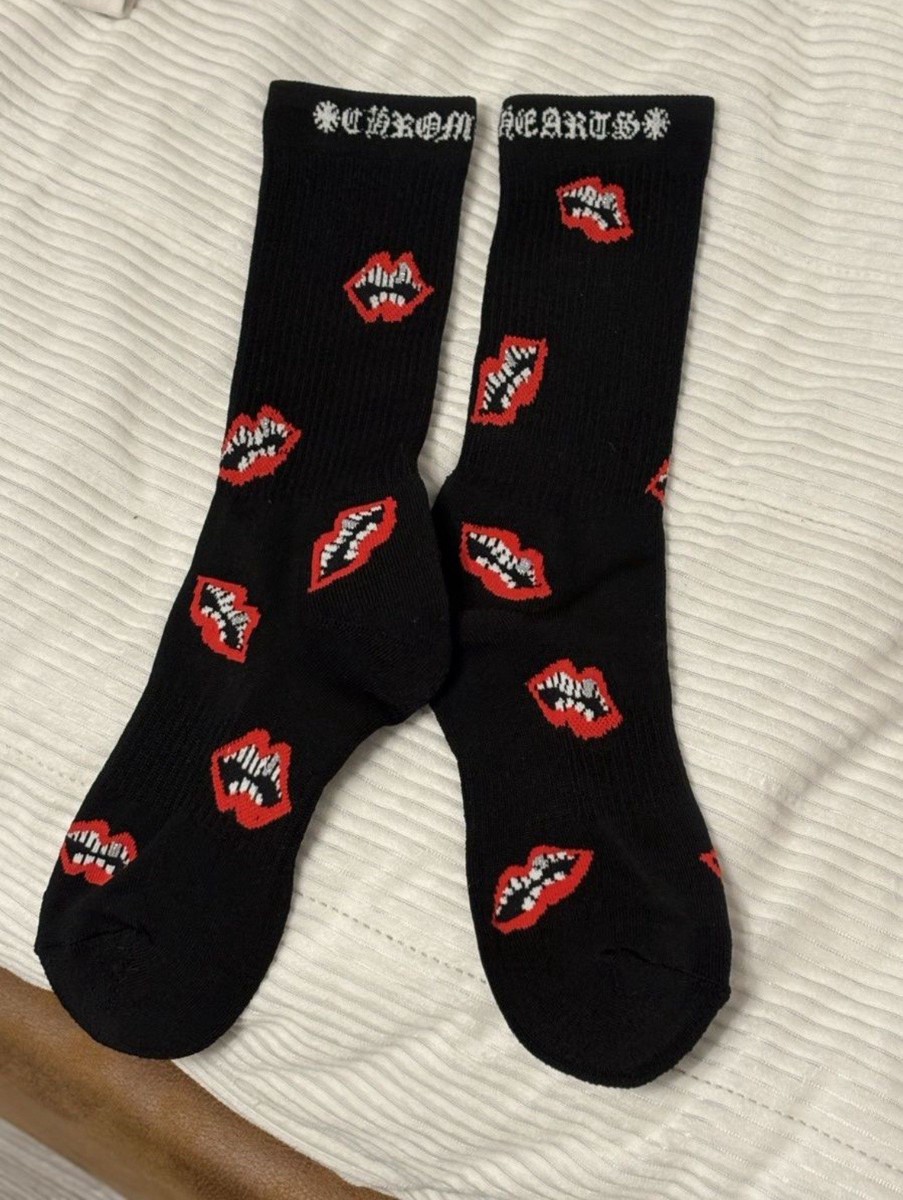 Chrome Hearts Black Matty Boy Chomper Socks Size Medium | eBay