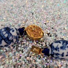 Vintage Blue White Chinese Porcelain Bead Necklace Asian Beads Knotted — photo 4