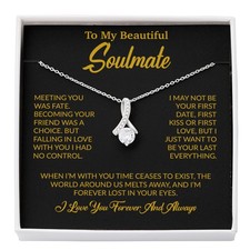 To My Soulmate Necklace, Soulmate Gift, Gift For Girlfriend, Christmas Gift