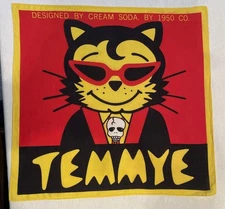 RARE! Japan TEMMYE Designed by Cream Soda 1950 Co. Bandana Kerchief 19” Square