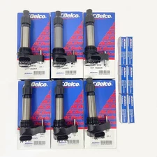 6 Pack 12632479 D515C Ignition Coil & 41-109 Spark Plug For GMC Chevrolet Buick