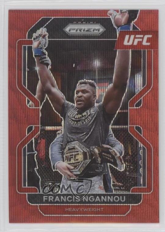 2022 Panini Prizm UFC Ruby Wave Prizm Francis Ngannou #153 1dl2