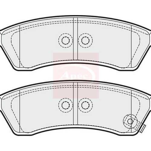 APEC Brake Pad Set, disc brake PAD1672