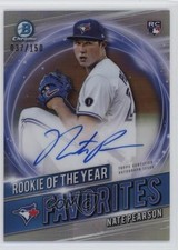 2021 Bowman Rookie of the Year Favorites 37/150 Nate Pearson #ROYF-NP Auto 6o3