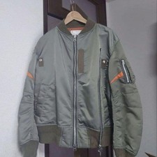 USED SACAI 20SS MA-1 BOMBER JACKET COAT T-SHIRT LAYERING ACCEPTABLE