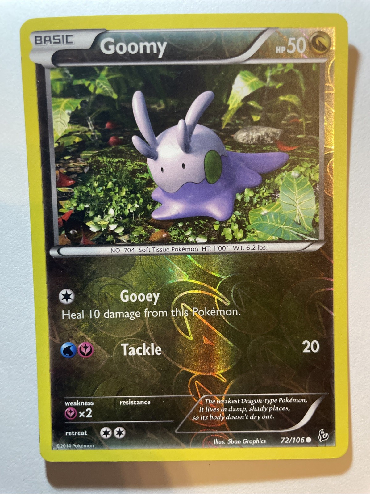 Pokemon TCG Goomy XY Flashfire 72/106 Reverse Holo Common Card