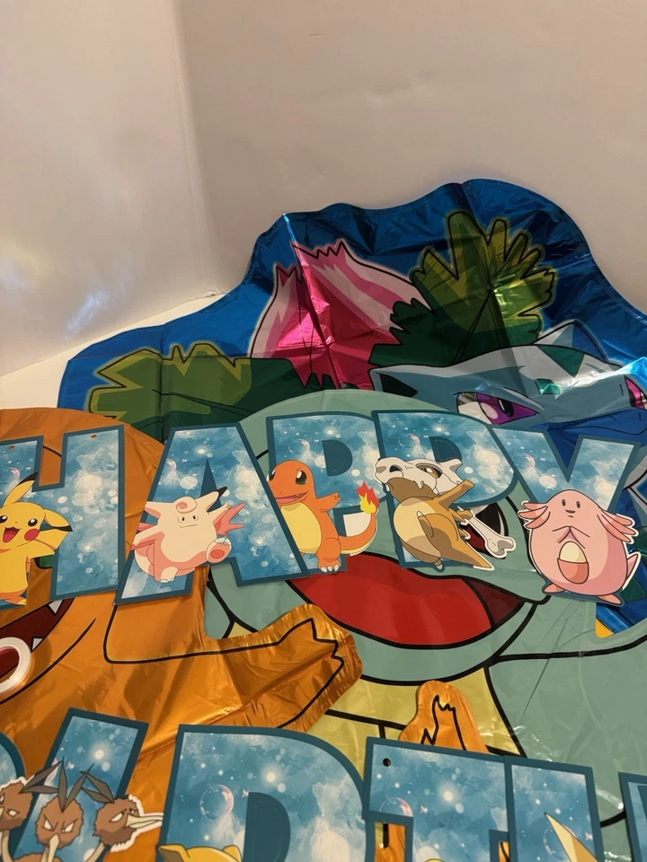 Globos de papel aluminio decoración fiesta cumpleaños Pokemon 6 quilates y suministros de pancarta hágalo usted mismo dibujos animados Foto 2 de 4