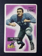 1955 Bowman Football #36 Dick Stanfel Rookie Card Lions