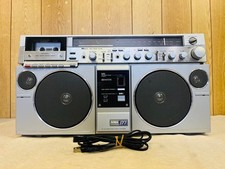 AIWA CS-J77 Stereo Cassette Recorder AM/FM Boombox Powers On For Parts Repair