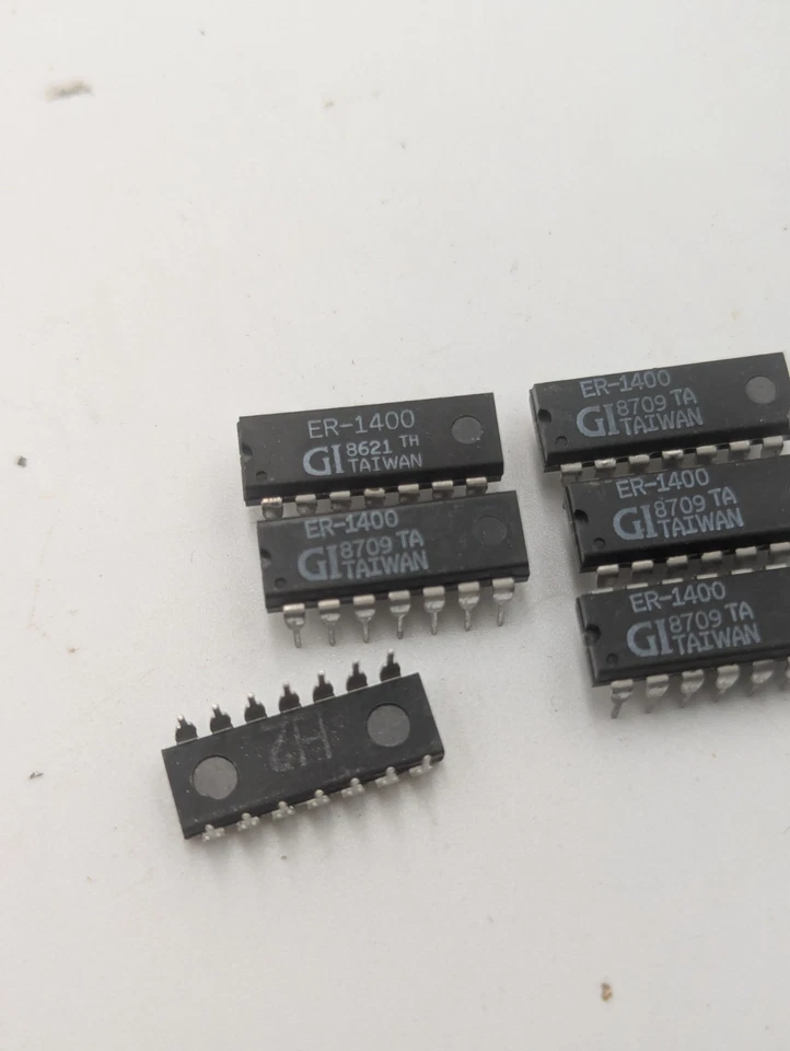 GI Integrated Circuit ER-1400 Original New Old Stock IC ER1400 8621, Lot Of 6 - Image 2 of 2