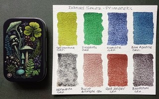 Daniel Smith Primatek Watercolour Paints 8 Half Pans In A Metal Box