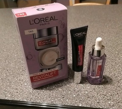 Loreal Paris,Tages+Nachtcreme,35+ Revitalift,Filler,Eyecream,Set, Hyaluron 