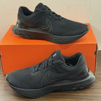 Nike React Infinity Run Flyknit 3 'Triple Black' DH5392-005 Men s Size 14