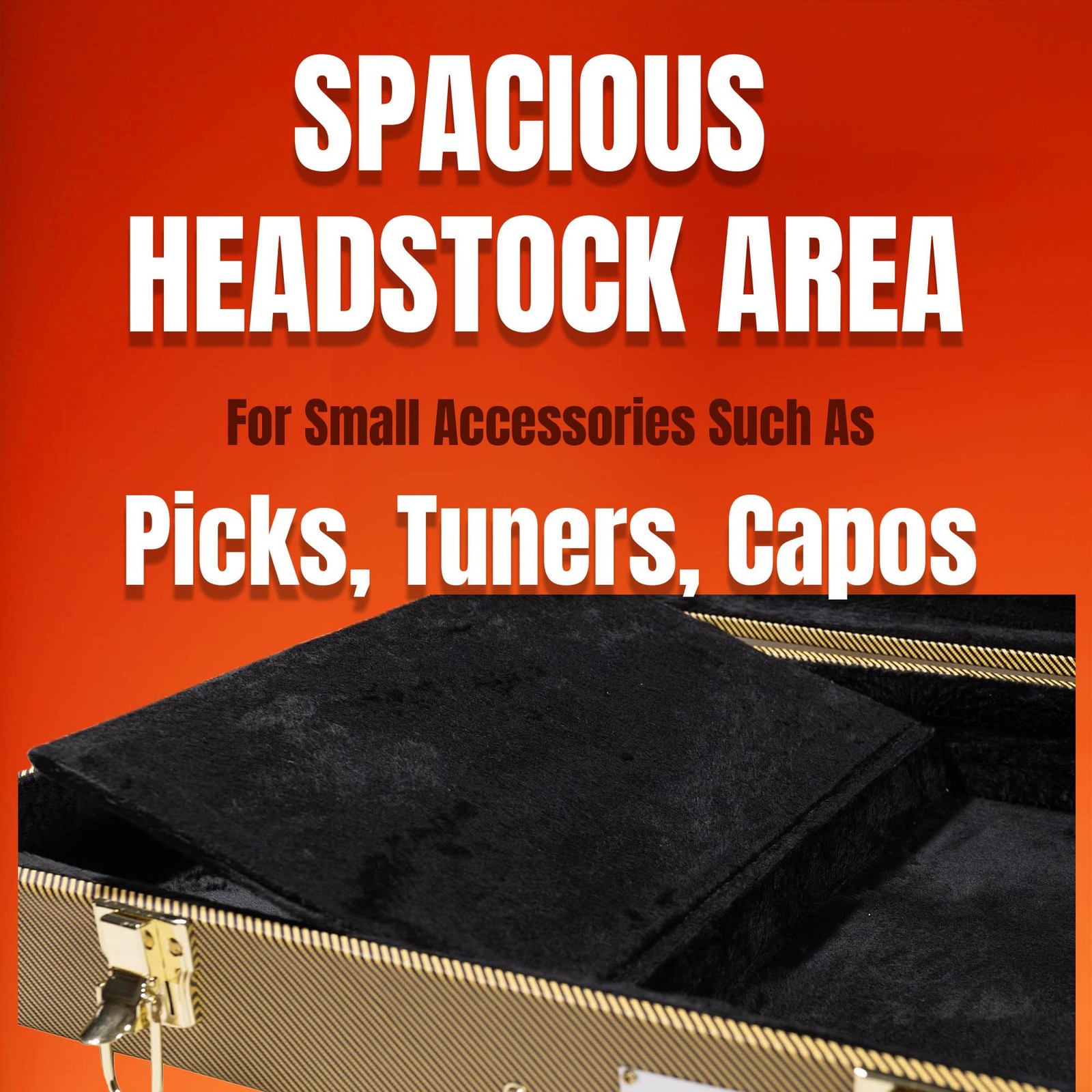 Gearlux Electric Guitar Hard Case for Fender Stratocaster/Telecaster and Stan...