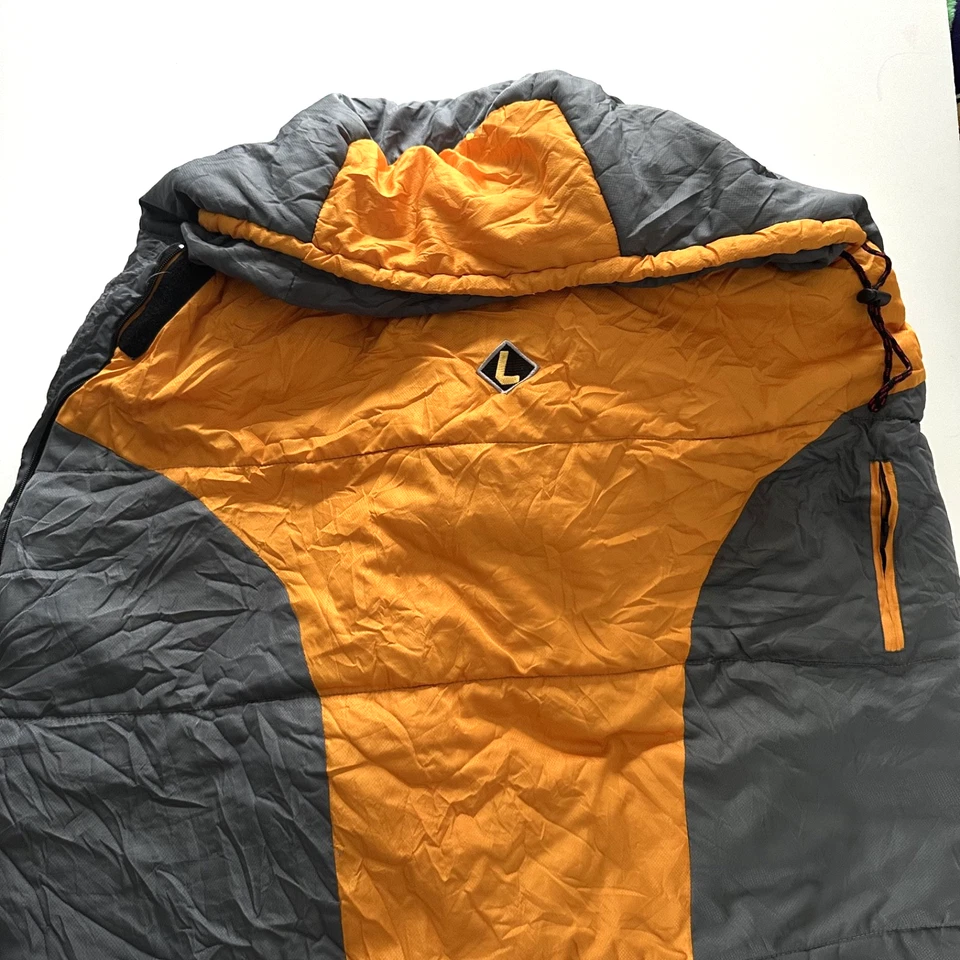 Ledge Feather Lite 20+ Sleeping Bag Water Resistant & Compact Orange/Grey Camp - Image 2 of 4