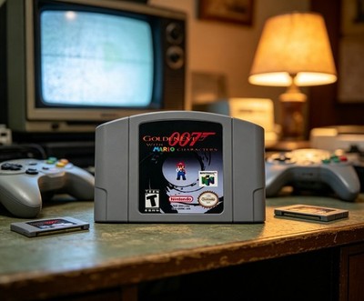 GoldenEye Mario Mod Compatible N64 Cartridge   Tested, Cartridge Only