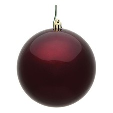Pemberly Row 3" Plastic Ball Ornaments in Candy Burgundy Red Set of 12